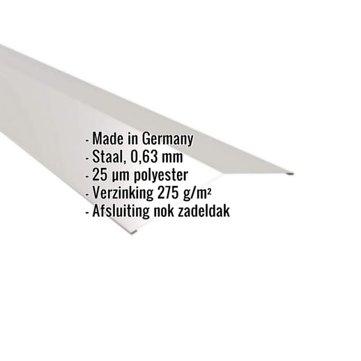 Nokstuk vlak | 19,8 x 19,8 cm | 150° | Staal 0,63 mm | 25 µm Polyester | 9006 - Zilver-Metallic #2