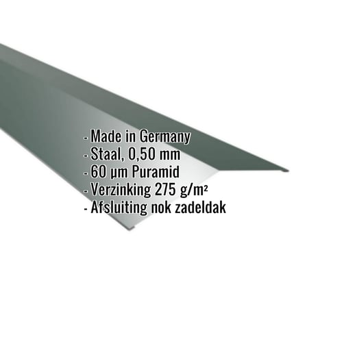 Nokstuk vlak | 19,8 x 19,8 cm | 150° | Staal 0,50 mm | 60 µm Puramid | 6005 - Mosgroen #2