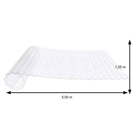 PET golfplaat op rol | 76/18 | 1,00 mm | Helder | C-Structuur | 1,25 x 5,00 m #4