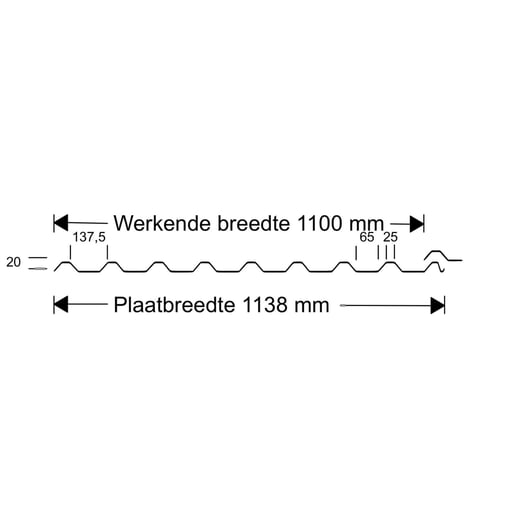 Polycarbonaat damwandplaat | 20/1100 | 1,00 mm | Helder | 2,50 m #4