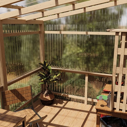 Polycarbonaat damwandplaat | 76/18 | Voordeelpakket | 0,90 mm | Helder | Breedte 3,24 m | Lengte 2,00 m #9