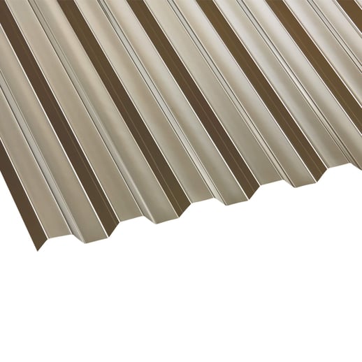 Polycarbonaat damwandplaat | 76/18 | 0,80 mm | Brons | 2,00 m #1