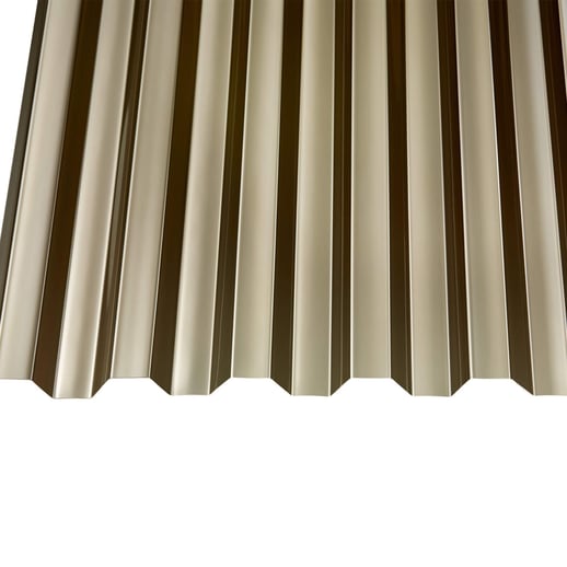 Polycarbonaat damwandplaat | 76/18 | 0,80 mm | Brons | 2,00 m #3