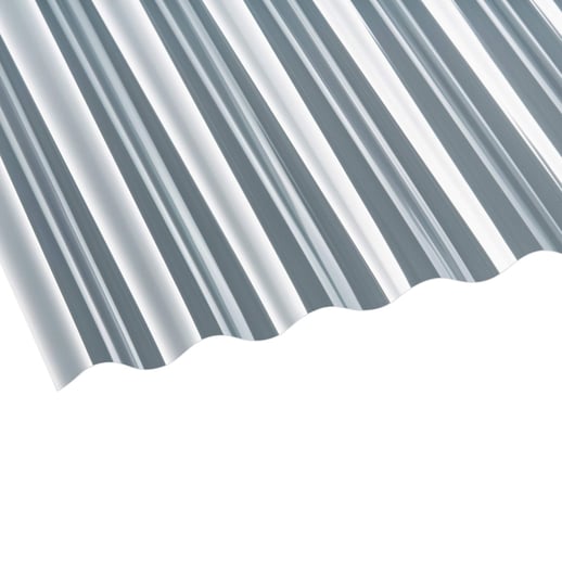 Polycarbonaat golfplaat | 76/18 | Voordeelpakket | 1,30 mm | Helder | Breedte 4,96 m | Lengte 7,00 m #4