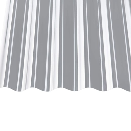 Polycarbonaat golfplaat | 76/18 | Voordeelpakket | 1,30 mm | Helder | Breedte 4,96 m | Lengte 7,00 m #5