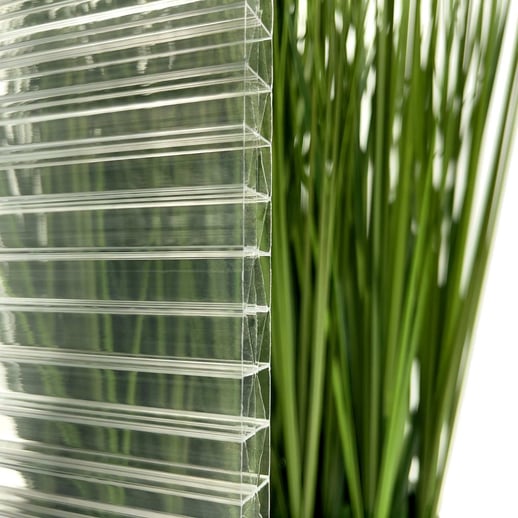 Polycarbonaat kanaalplaat | 16 mm | Profiel ECO | Voordeelpakket | Plaatbreedte 98 cm | Helder | X-Structuur | Breedte 3,05 m | Lengte 2,00 m #3