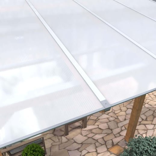 Polycarbonaat kanaalplaat | 16 mm | Profiel Zeven | Voordeelpakket | Plaatbreedte 1,20 m | Opaal wit | Breedte 3,79 m | Lengte 2,00 m #4