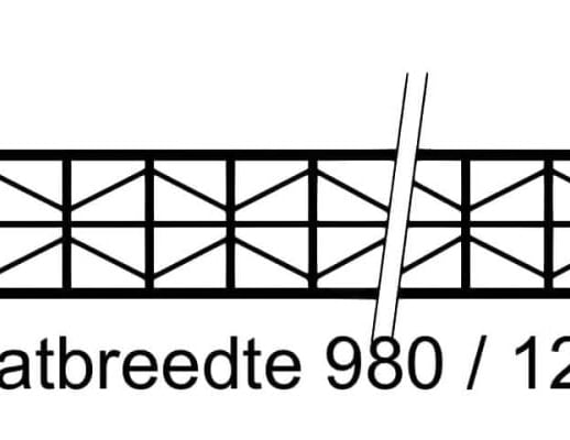 Polycarbonaat kanaalplaat | 16 mm | Breedte 1,20 m | Opaal wit | X-Structuur | 2,00 m #5