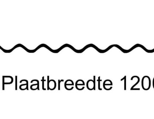 Polyester golfplaat op rol | 76/18 | 0,80 mm | Naturel | 2,50 m #5