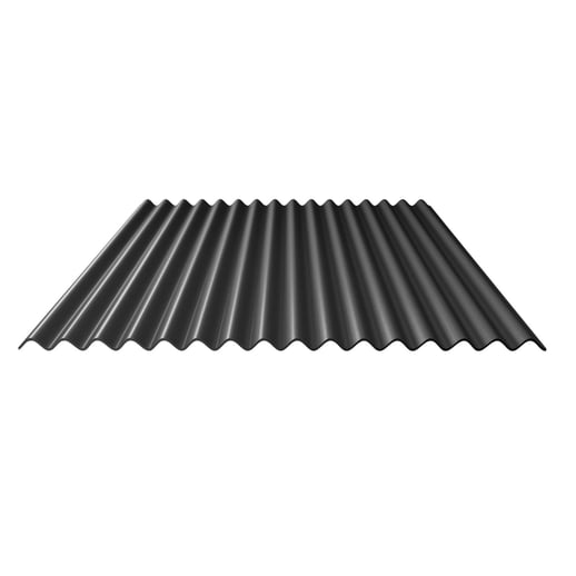 Polyester golfplaat Stabipol | LT 76/18 | 0,85 mm | Donkergrijs | 2,00 m #1