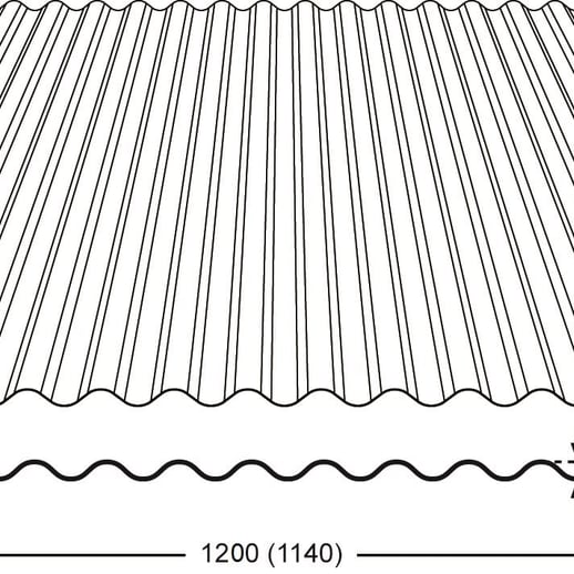 Polyester golfplaat Stabipol | LT 76/18 | 0,85 mm | Donkergrijs | 2,00 m #3