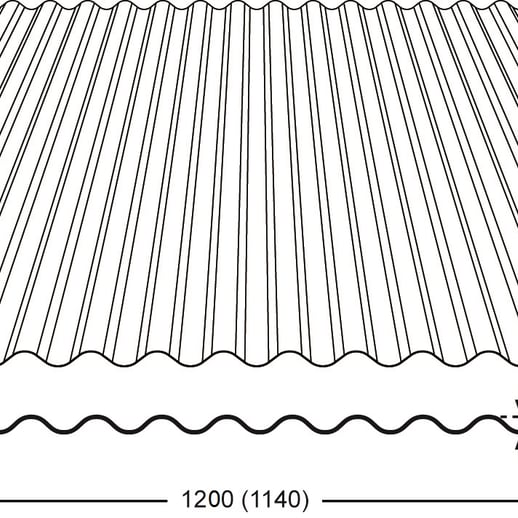 Polyester golfplaat Stabipol | LT 76/18 | 0,85 mm | Lichtgrijs | 2,00 m #3