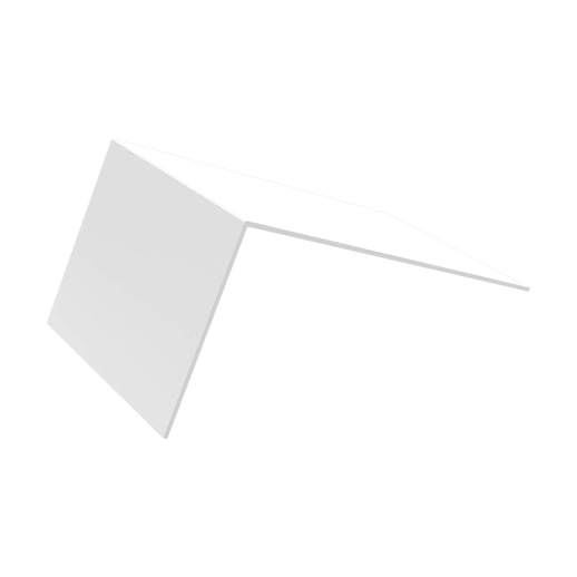 Profielafsluithoeken | Voor 16 mm platen in profiel Mendig | Aluminium | Breedte 6 cm | Wit #1