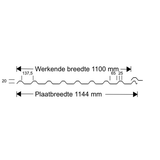 PVC damwandplaat | 20/1100 | 1,40 mm | Helder, licht blauw getint | Dak | 3,50 m #4
