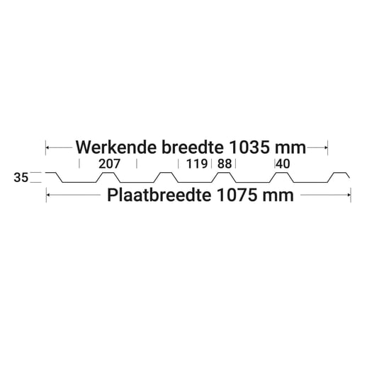 PVC damwandplaat | 207/35 | 1,50 mm | Helder, licht blauw getint | 2,00 m #5