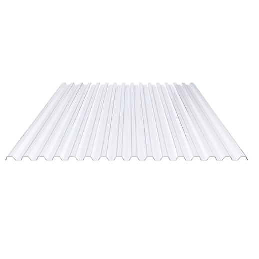PVC damwandplaat | 70/18 | Voordeelpakket | 1,20 mm | Helder, licht blauw getint | Breedte 8,41 m | Lengte 2,00 m #5