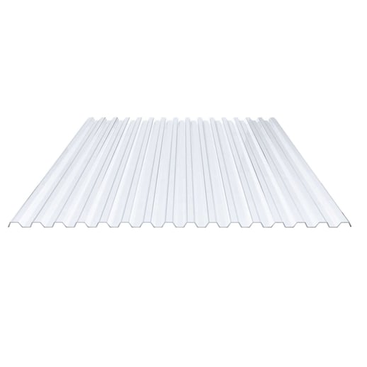 PVC damwandplaat | 70/18 | 1,30 mm | Helder, licht blauw getint | 2,00 m #1
