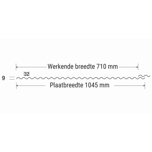 PVC golfplaat | 32/09 | 1,30 mm | Helder | Frost-Structuur | 1,20 x 0,75 m #6