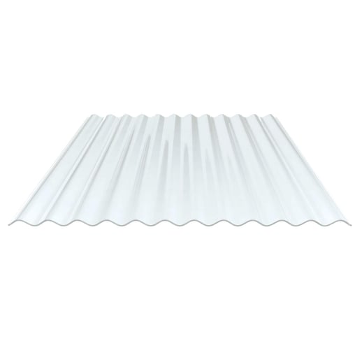 PVC golfplaat | 76/18 | Voordeelpakket | 1,30 mm | Helder, licht blauw getint | Breedte 6,44 m | Lengte 3,50 m #5