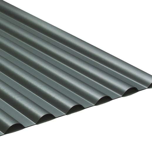 PVC profielplaat SINTRA | 77/18 | 1,20 mm | Antraciet metallic | 2,00 m #1
