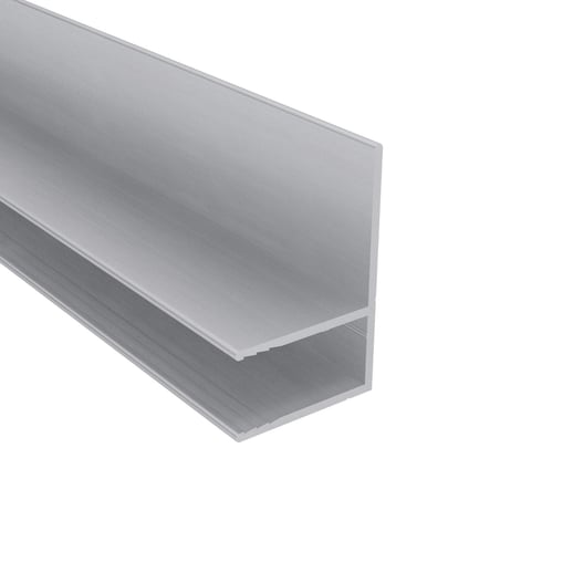 Randafsluitprofiel | 16 mm | Aluminium | Blank | Lengte 4,00 m #1