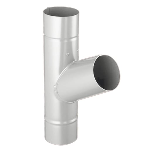 Regen T-stuk 60° | Staal | Ø 120 mm | 9006 - Zilver-Metallic #1