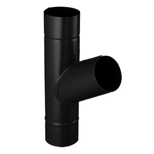 Regen T-stuk 60° | Staal | Ø 150 mm | 9005 - Gitzwart #1