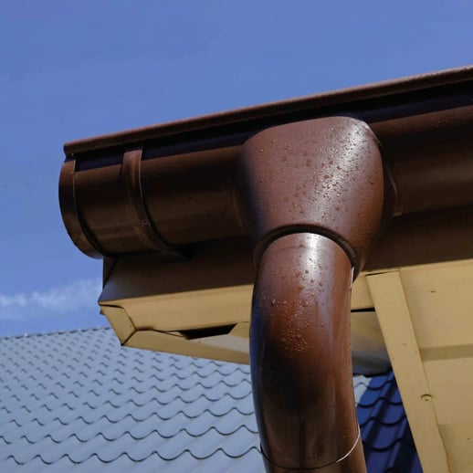 Regenpijp bocht en -uitloopstuk 72° | Staal | Ø 100 mm | Kleur bruin #3