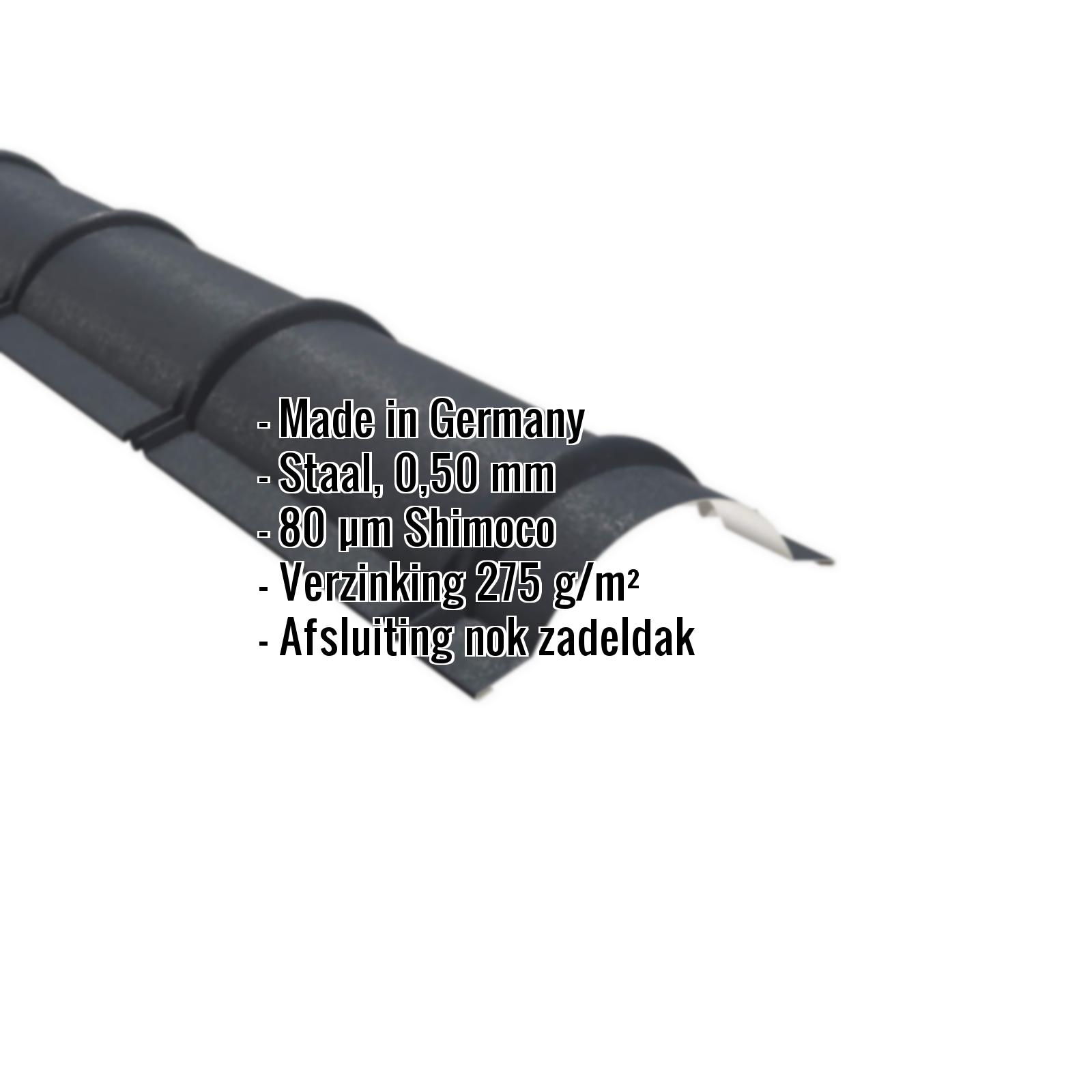 Ronde nok | 1,86 m | Staal 0,50 mm | 80 µm Shimoco | 7016 - Antracietgrijs #2