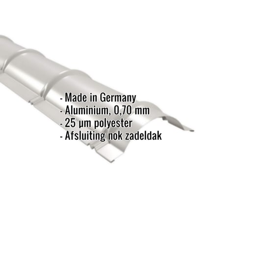 Ronde nok | 1,86 m | Aluminium 0,70 mm | 25 µm Polyester | 9006 - Zilver-Metallic #2