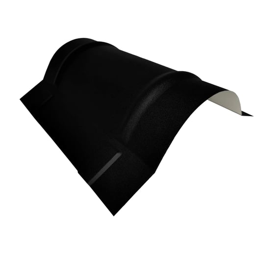 Ronde nok groot | 1,96 m | Staal 0,50 mm | 35 µm mattpolyester | 033 - Zwart #1