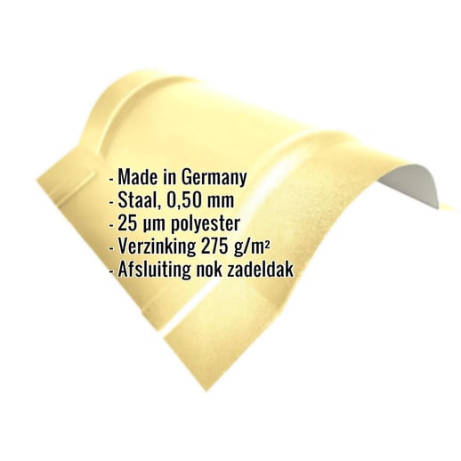 Ronde nok groot | 1,96 m | Staal 0,50 mm | 25 µm Polyester | 1015 - Licht ivoorkleurig #2