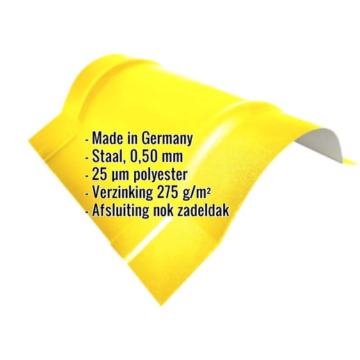 Ronde nok klein | 1,965 m | Staal 0,50 mm | 25 µm Polyester | 1021 - Koolzaadgeel #2