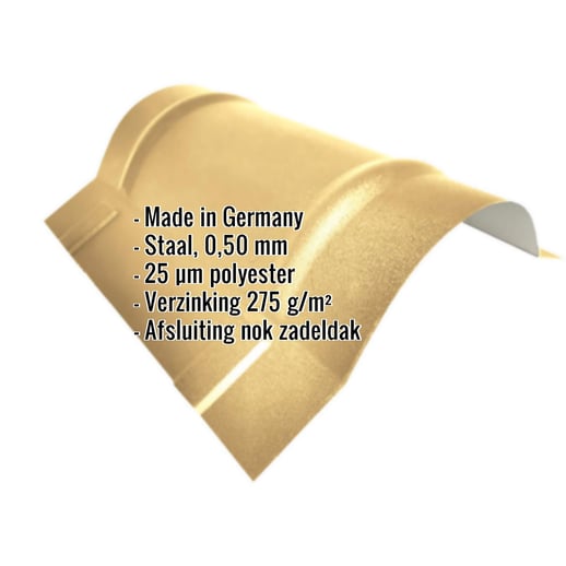 Ronde nok klein | 1,965 m | Staal 0,50 mm | 25 µm Polyester | 1002 - Zandgeel #2