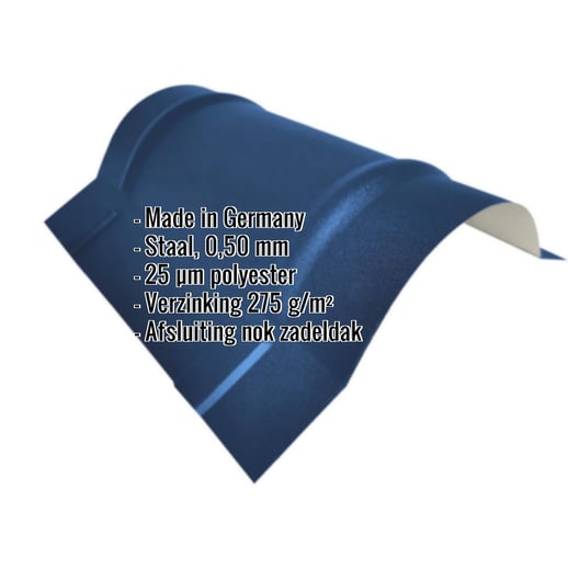 Ronde nok klein | 1,965 m | Staal 0,50 mm | 25 µm Polyester | 5010 - Gentiaanblauw #2