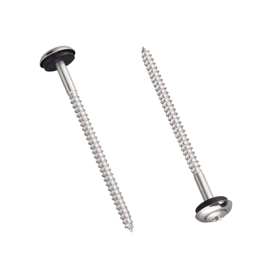 RVS schroeven | Voor afstandhouders | 4,5 x 80 mm E16 | 15,00 mm ring #1