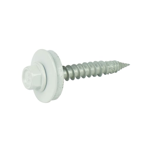 RVS schroeven | Voor montage dal op houten constructie | 6,0 x 40 mm E19 | Grijswit #1