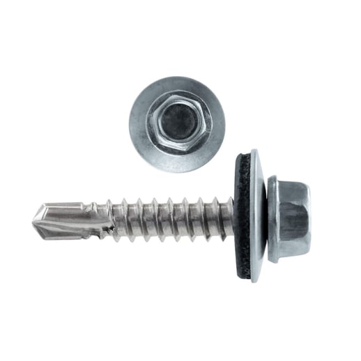 RVS schroeven | Voor montage dal op houten constructie | 4,8 x 35 mm D14 | Pelsgrijs #1