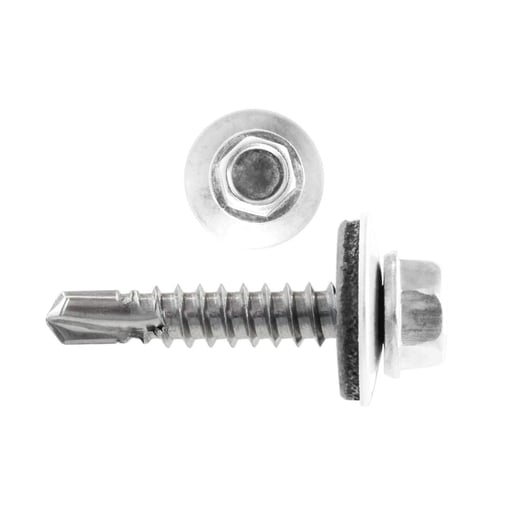 RVS schroeven | Voor montage dal op houten constructie | 4,8 x 35 mm D14 | Lichtgrijs #1