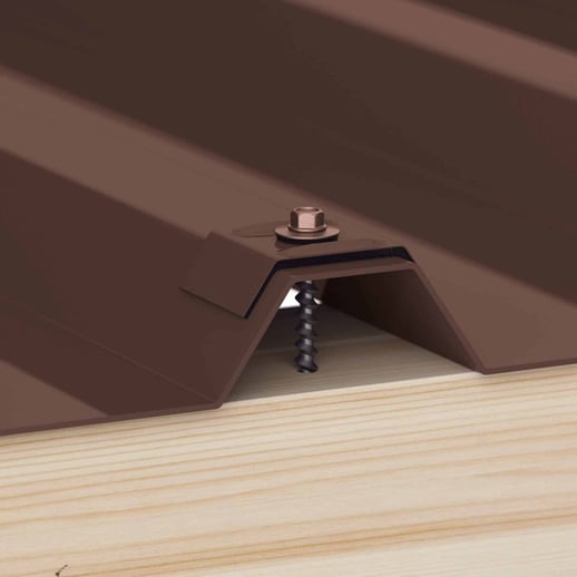 RVS schroeven | Voor montage profieltop op houten constructie | 6,5 x 100 mm D16 | Chocoladebruin #2