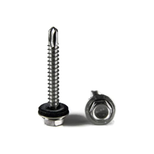 RVS schroeven | Voor montage profieltop op houten constructie | 6,5 x 50 mm D22 | Blank #1