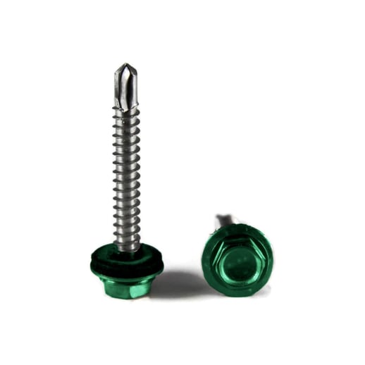 RVS schroeven | Voor montage profieltop op houten constructie | 6,5 x 50 mm D22 | Mintgroen #1