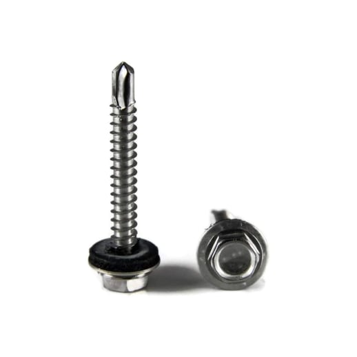 RVS schroeven | Voor montage profieltop op houten constructie | 6,5 x 65 mm D16 | Blank #1