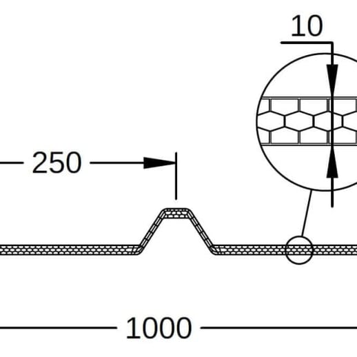 Stabilight lichtstraat | Type GT38/10 | Dagmaat 1,00 m #9