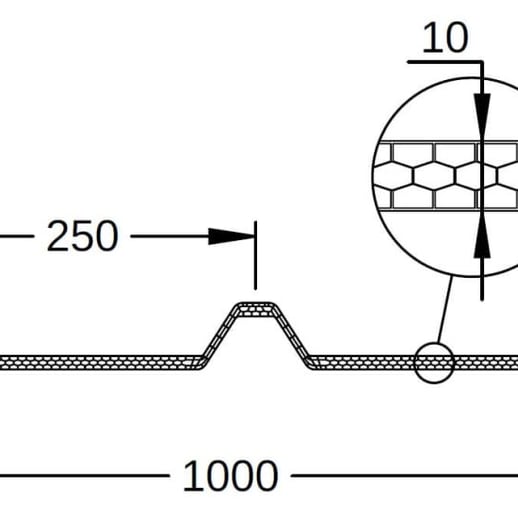 Stabilight lichtstraat | Type GT38/10 | Dagmaat 2,20 m #9
