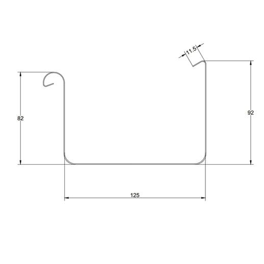Stalen bakgoot voordeelpakket 3,00 m | Ø 125/80 mm | 9005 - Gitzwart #13