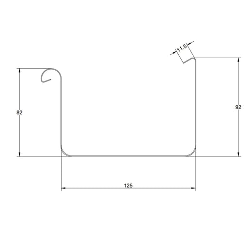 Stalen bakgoot voordeelpakket 4,00 m | Ø 125/80 mm | 9005 - Gitzwart #13