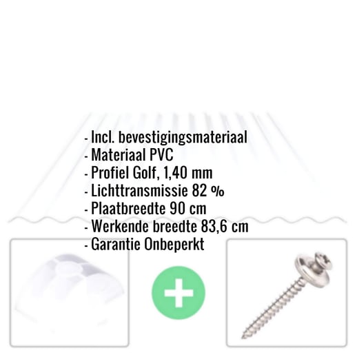 BIO LINE golfplaat | 76/18 | Voordeelpakket | 1,40 mm | Helder | Breedte 2,57 m | Lengte 2,00 m #2