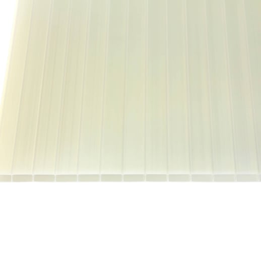 Acrylaat kanaalplaat | 16 mm | Profiel A4 | Voordeelpakket | Plaatbreedte 98 cm | Opaal wit / goud | Breedte 3,09 m | Lengte 2,00 m #5