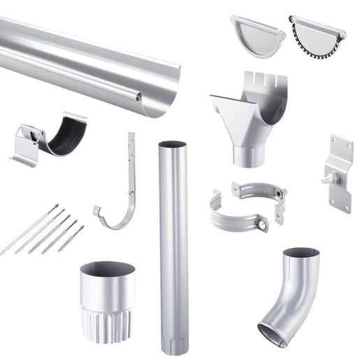 Titaanzink dakgoot voordeelpakket 8 m | Ø 125/90 mm #1